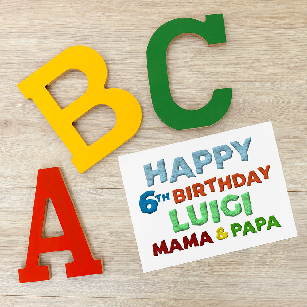 Jumping Mario Clay Font