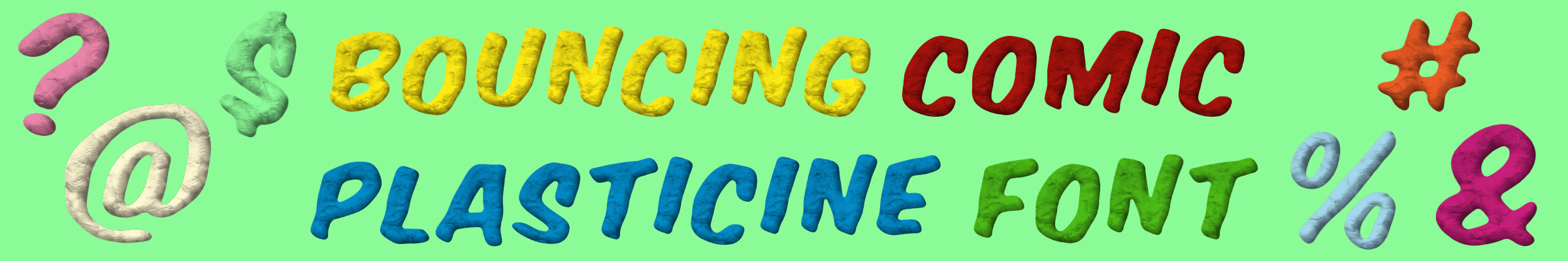 Logo of Bouncing Comic Plasticine Font