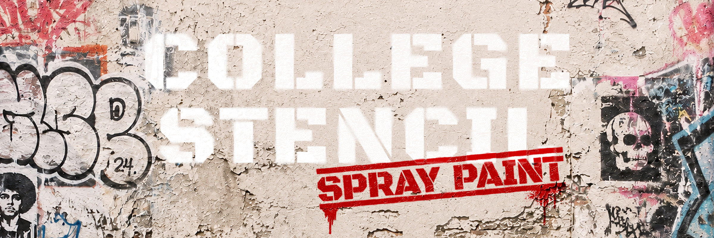 Logo of College Stencil Spray Paint Font