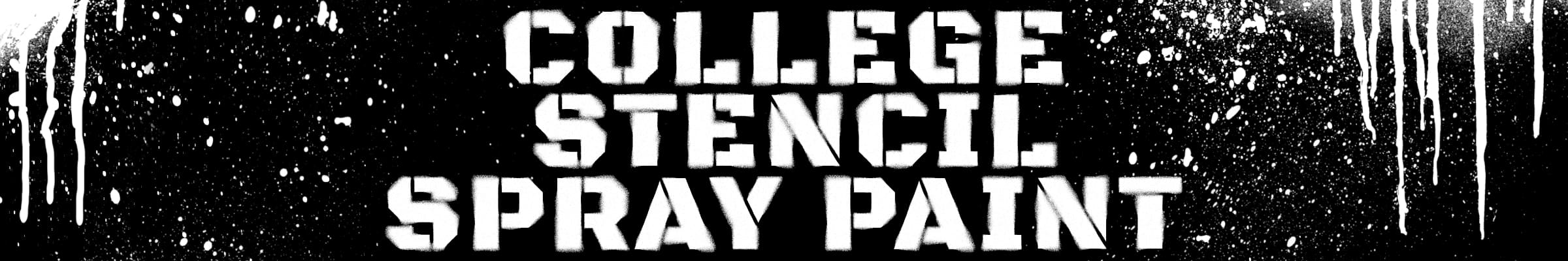 Logo of College Stencil Spray Paint Font