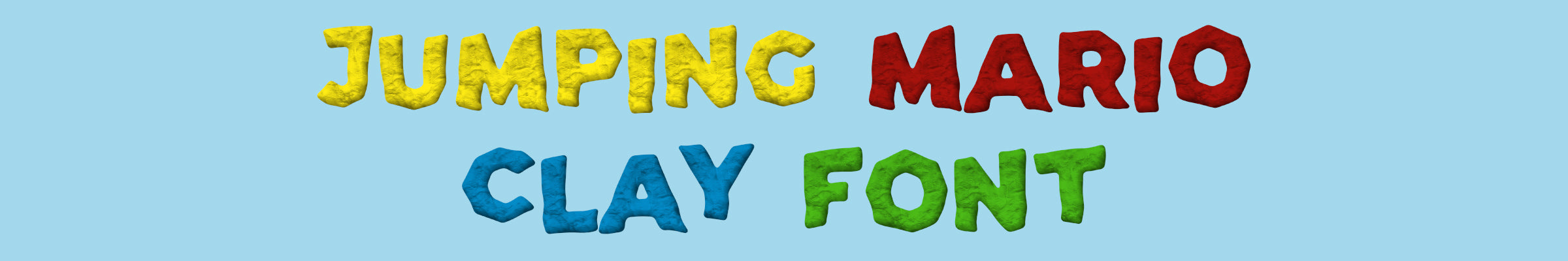 Logo of Jumping Mario Clay Font