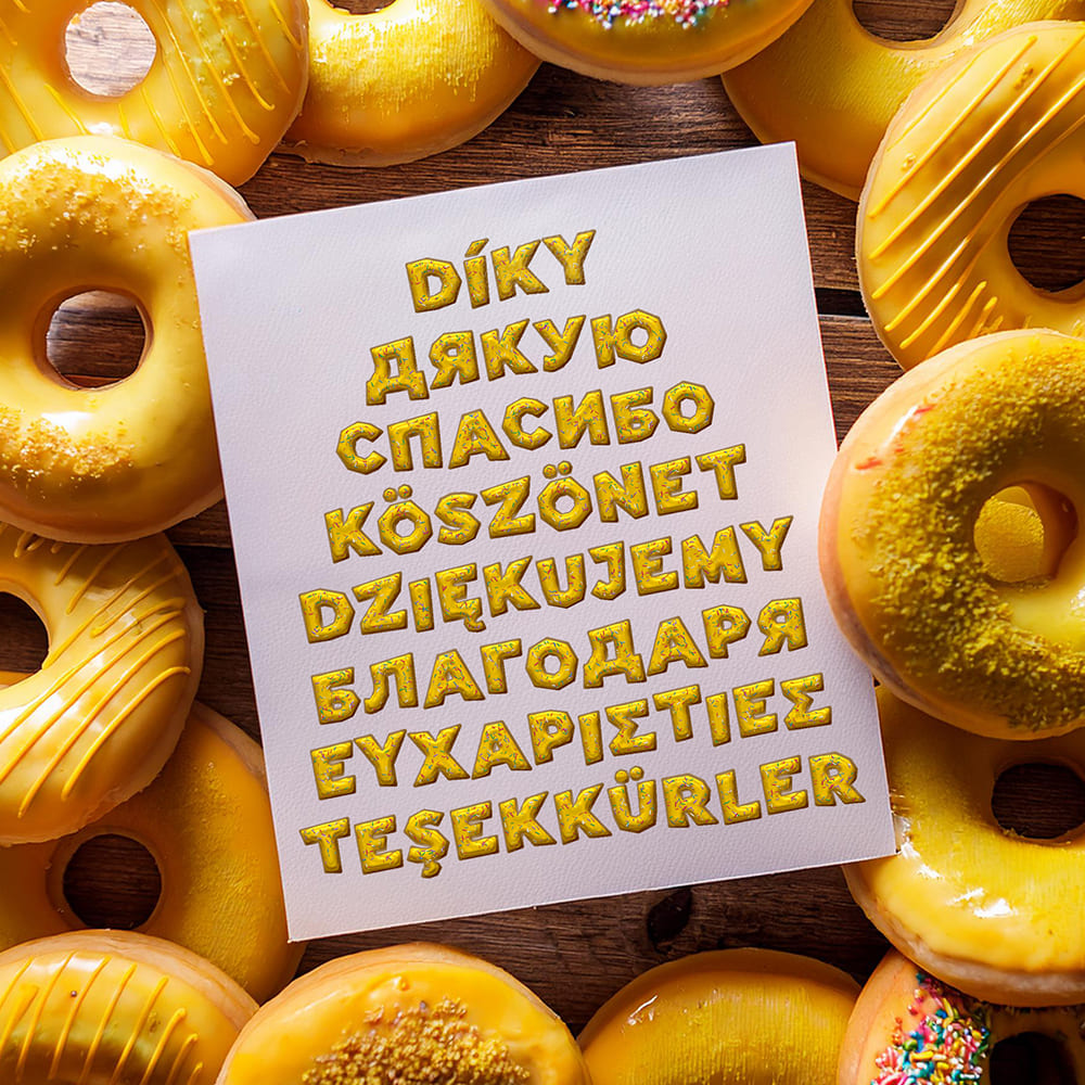 Yellow Donuts Font